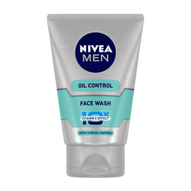NIVEA Men Shower Gel, Active Clean Body Wash, Men, 250ml And NIVEA Men Face Wash, Oil Control, 10x Vitamin C, 100g